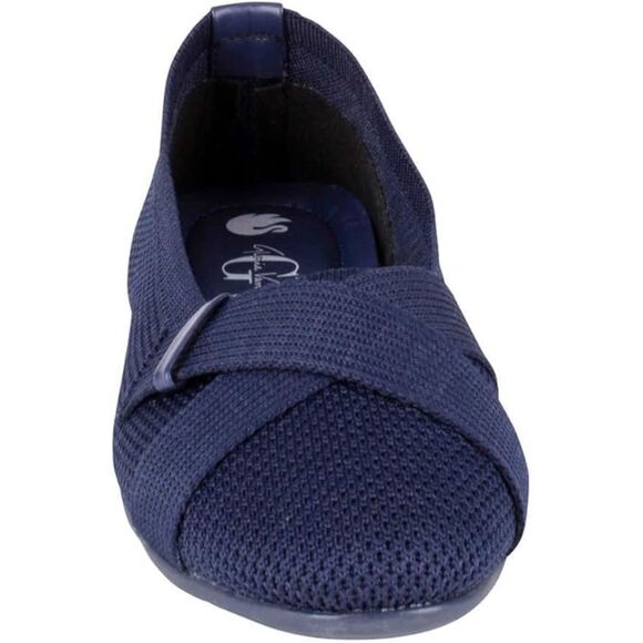 Gloria Vanderbilt Ladies' Round Toe Cross-strap Dressy Flats Navy Size 7.5 - Picture 4 of 6